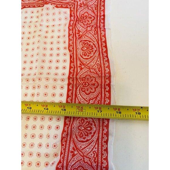 Vintage Yves Saint Laurent 18" Handkerchief Scarf YSL Floral Neckerchief Bandana - Picture 10 of 13